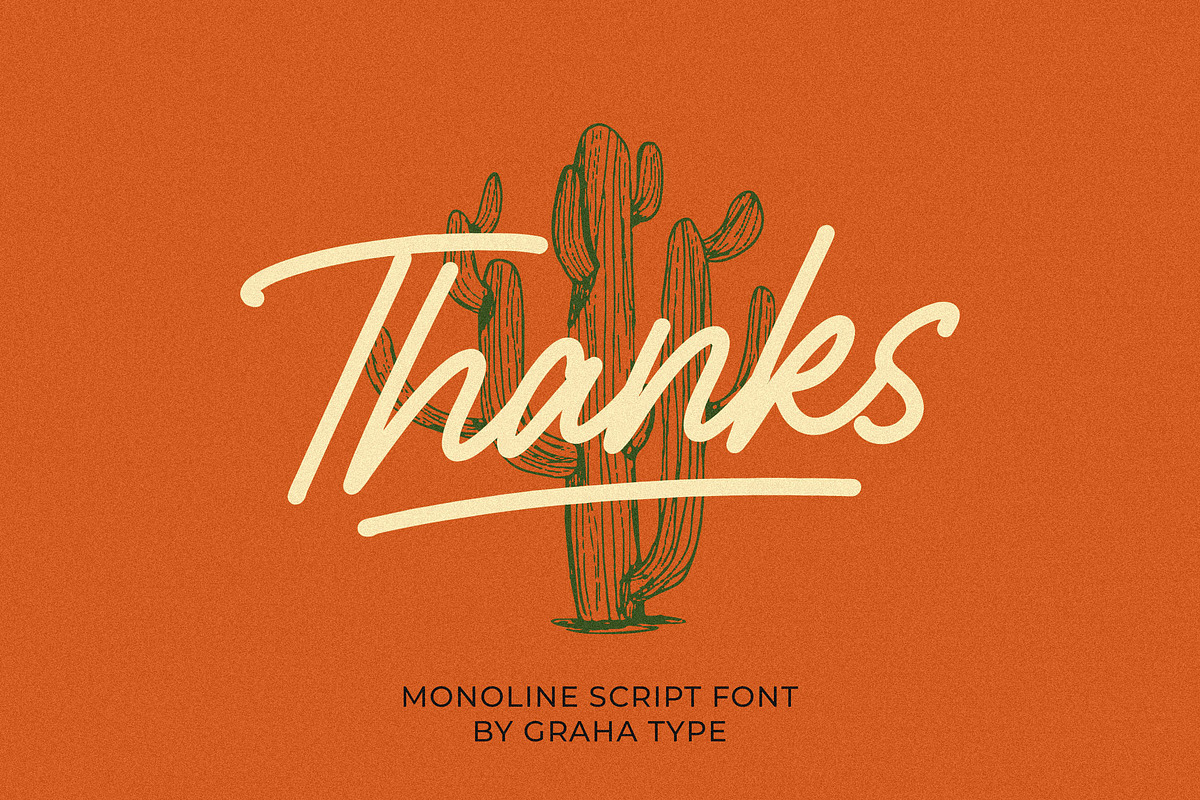 Rondly Vintage - Monoline Script, a Script Font by Graha Type (Photo 12 of 12)