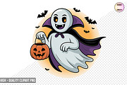 Halloween Ghost Clipart Bundle, a Graphic by crative8112 (Thumbnail 6 of 11)