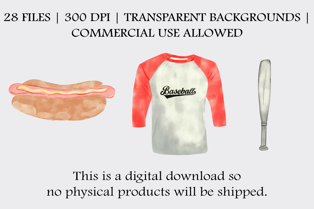 Watercolor Baseball Clipart Set, a Sport Illustration by CropUp Creative (Photo 4 of 4)