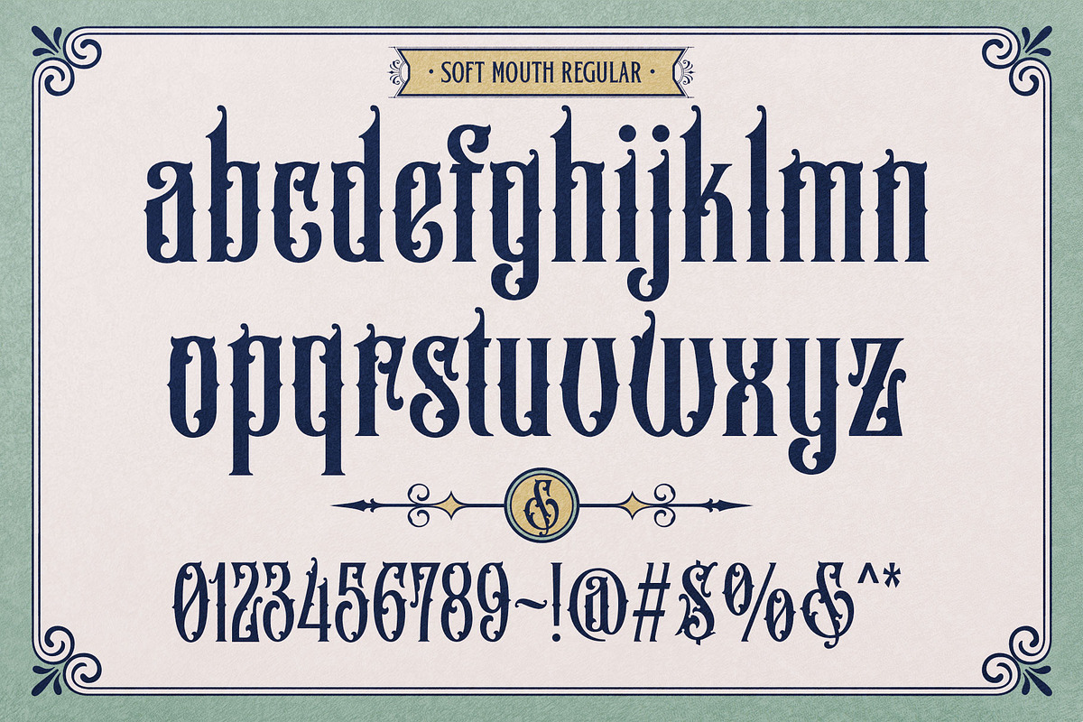 Soft Mouth Victorian Typeface, a Blackletter Font by alit design (Photo 19 of 24)