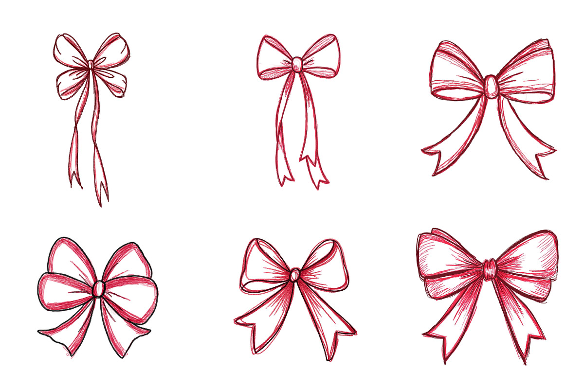 Coquette Valentine Ribbon Bow, an Illustration by CreationArt (Photo 3 of 7)