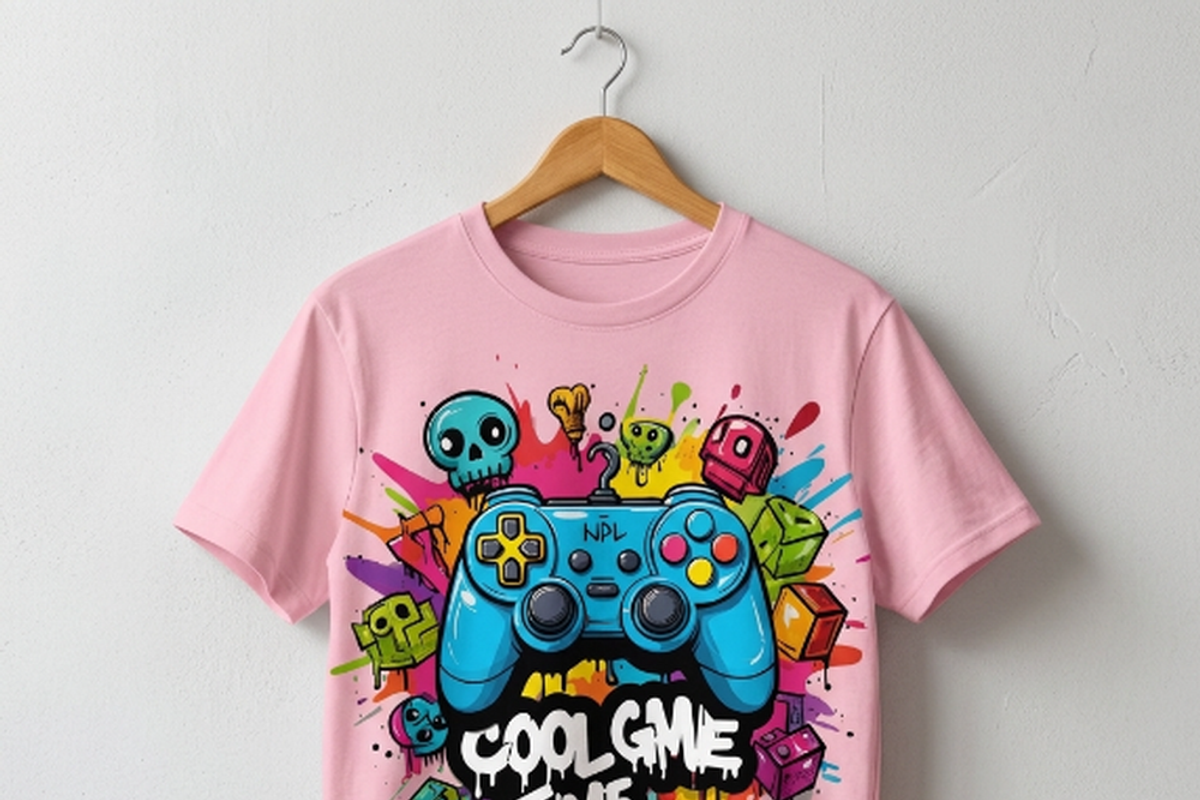 Cool Game Time Controller Art, a Shirt Mockup by Vector Stall (Photo 8 of 14)