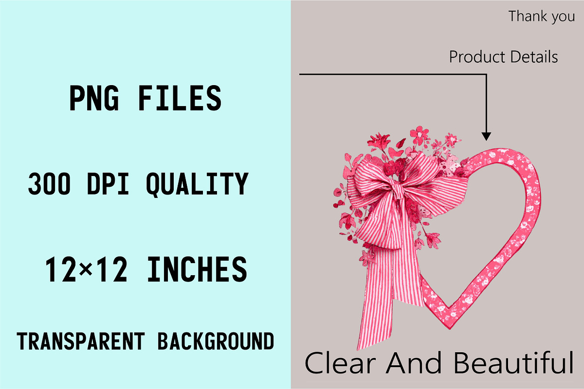 Valentine Bow Heart Frame Bundle, an Illustration by SVGArt (Photo 4 of 8)