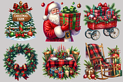 Traditional Christmas clipart, a Seasonal Illustration by AnetArtStore (Thumbnail 3 of 10)