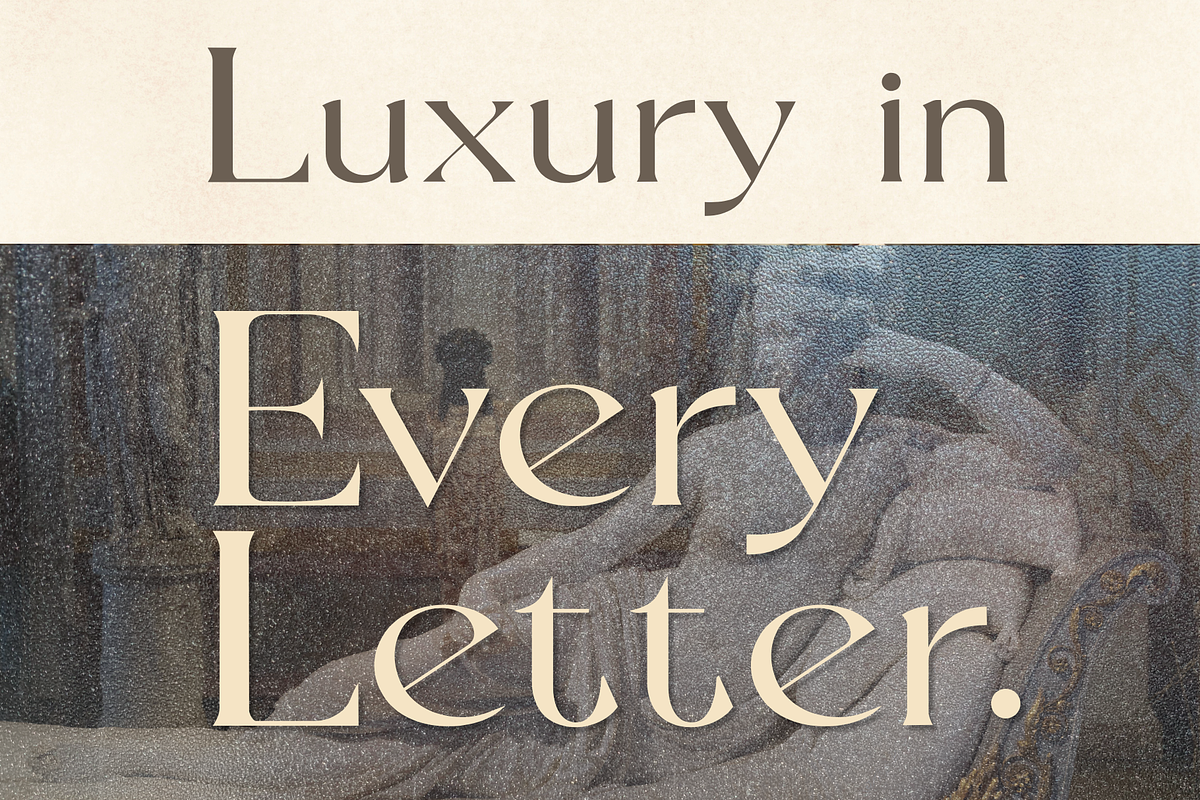 Edora Luxury Serif Font, a Serif Font by Voleshads (Photo 2 of 8)