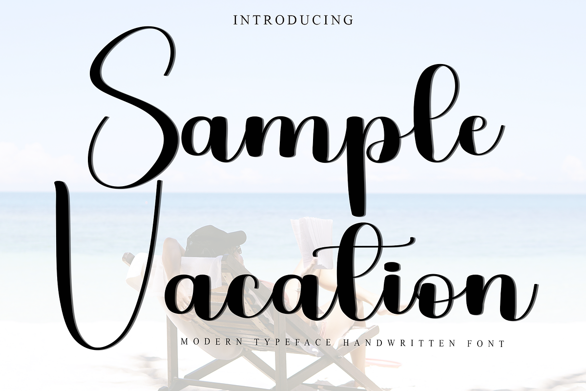 Sample Vacation, a Handwritten Font by FreshTypeINK (Photo 1 of 8)
