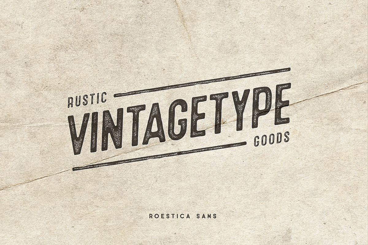 Roestica Vintage Sans Typeface preview 2