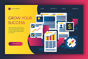 Web Graphics Of Business Success