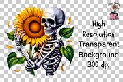 Skeleton Hugging Sunflower PNG, a Graphic by Clipart Bloom (Thumbnail 12 of 12)