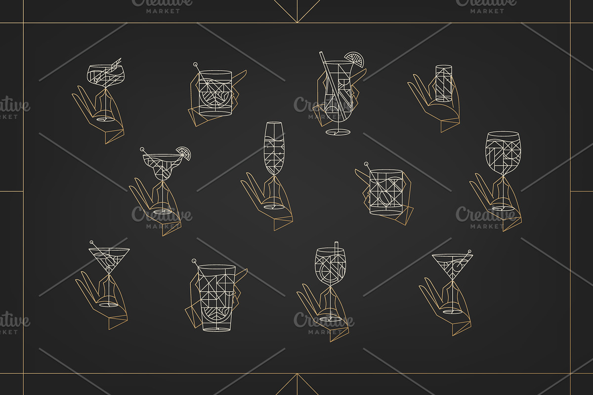 Drink Art Deco, a Decorative Illustration by Anna (Photo 3 of 5)