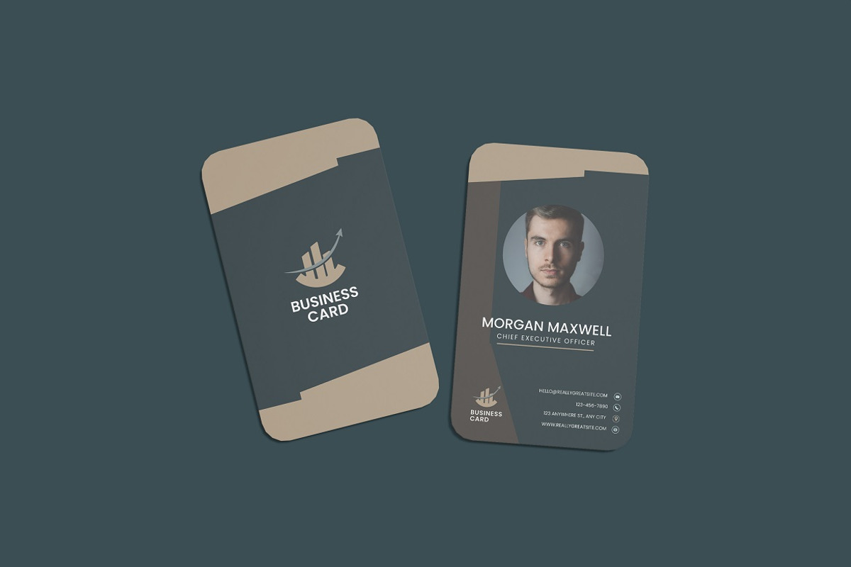 Vertical Business Card Mockup, an Advertising Mockup by YurnalisPerix (Photo 3 of 5)