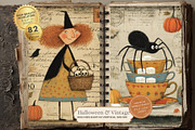 Halloween Ephemera Vintage Autumn, a Seasonal Illustration by Nicole Branger Art (Thumbnail 2 of 12)