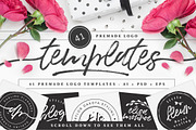 LushBlue LOGO KIT + Font & Swashes!, a Script Font by Pink Coffie (Thumbnail 2 of 12)