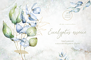 Eucalyptus essence watercolor set, an Illustration by Tatiana Troian (Thumbnail 1 of 4)