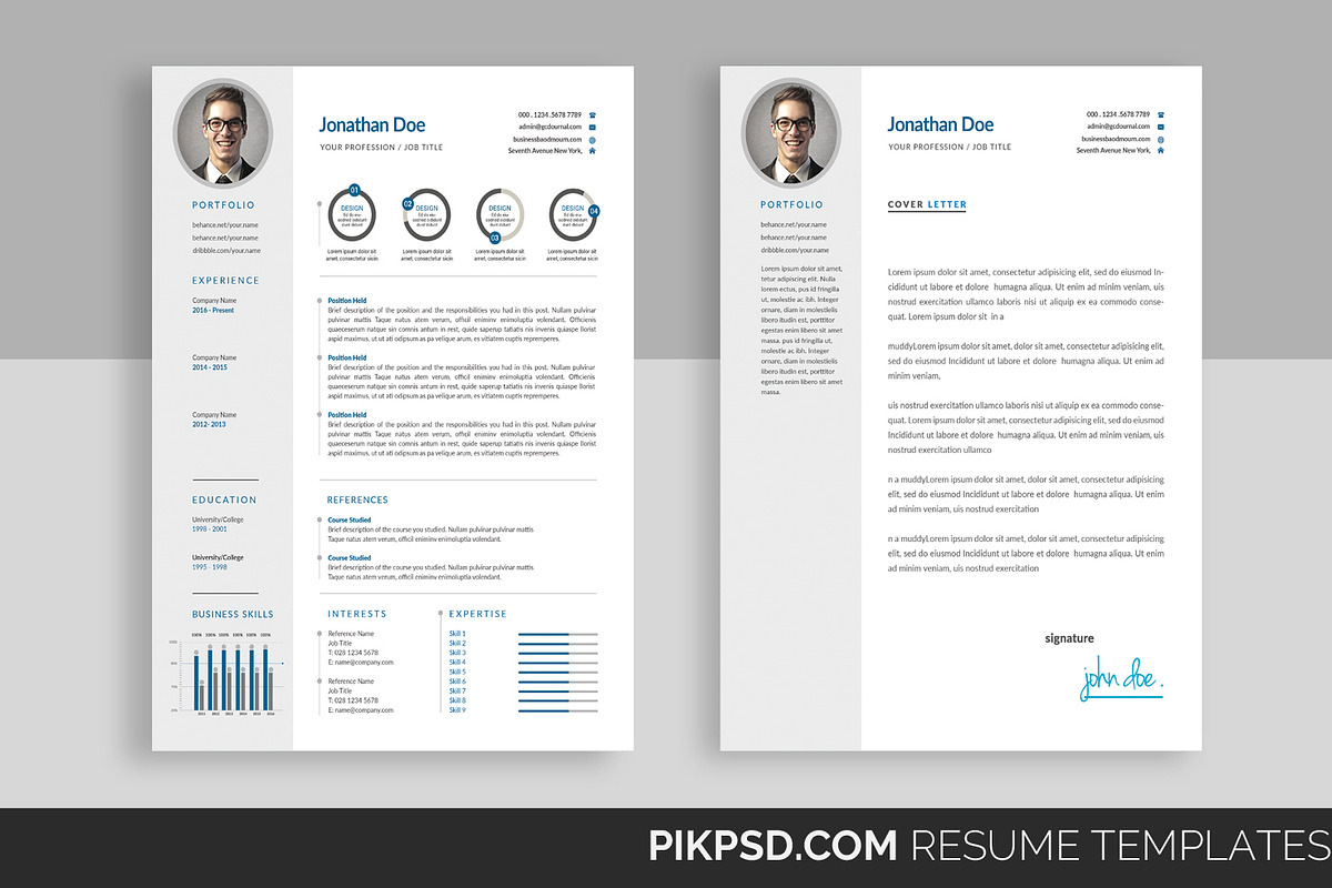Simple CV Resume Set, a Resume Template by graphicforest (Photo 1 of 8)