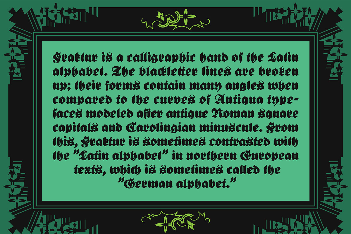 Bernard Fraktur, a Blackletter Font by Stefan Chirila (Photo 16 of 18)
