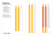 Vector Colored Crayons & Pencils, an Object Graphic by Side Project (Thumbnail 2 of 14)