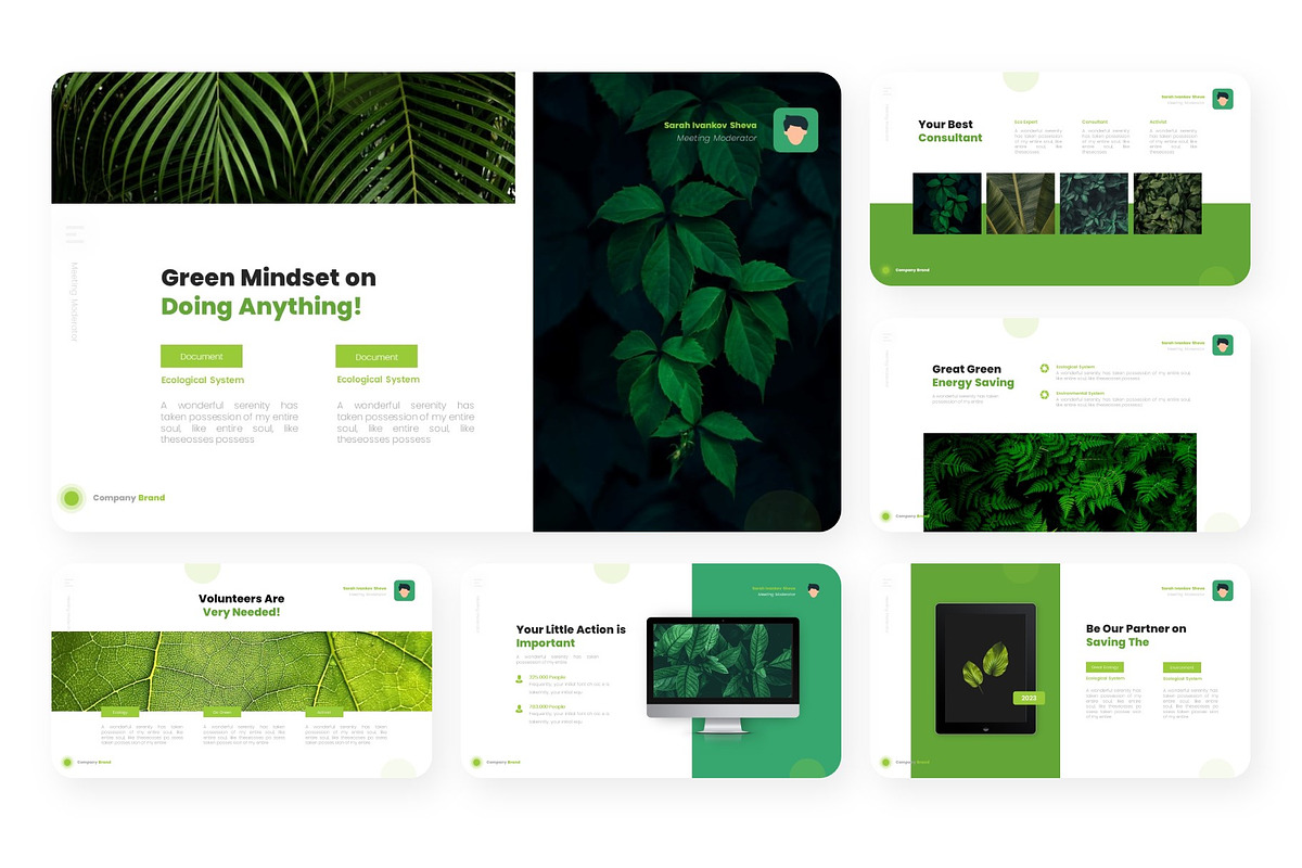 Green Leaf Ecology Presentation, a Presentation Template by NecrolitSlide (Photo 4 of 8)