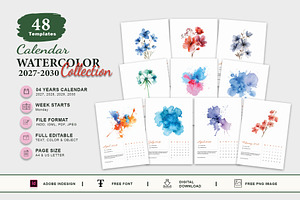 Yearly Calendar || Calendar Template, a Stationery Template by Design Zone