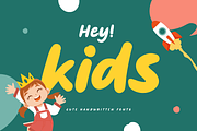 Hey Kids - Cute Handwritten Fonts, a Handwritten Font by Namara Creative Studio (Thumbnail 1 of 8)