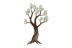 Olive trees with branches and, a Food Illustration by Things for designers