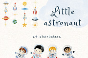 Baby astronaut watercolour clipart, an Illustration by heyiamalice (Thumbnail 2 of 12)