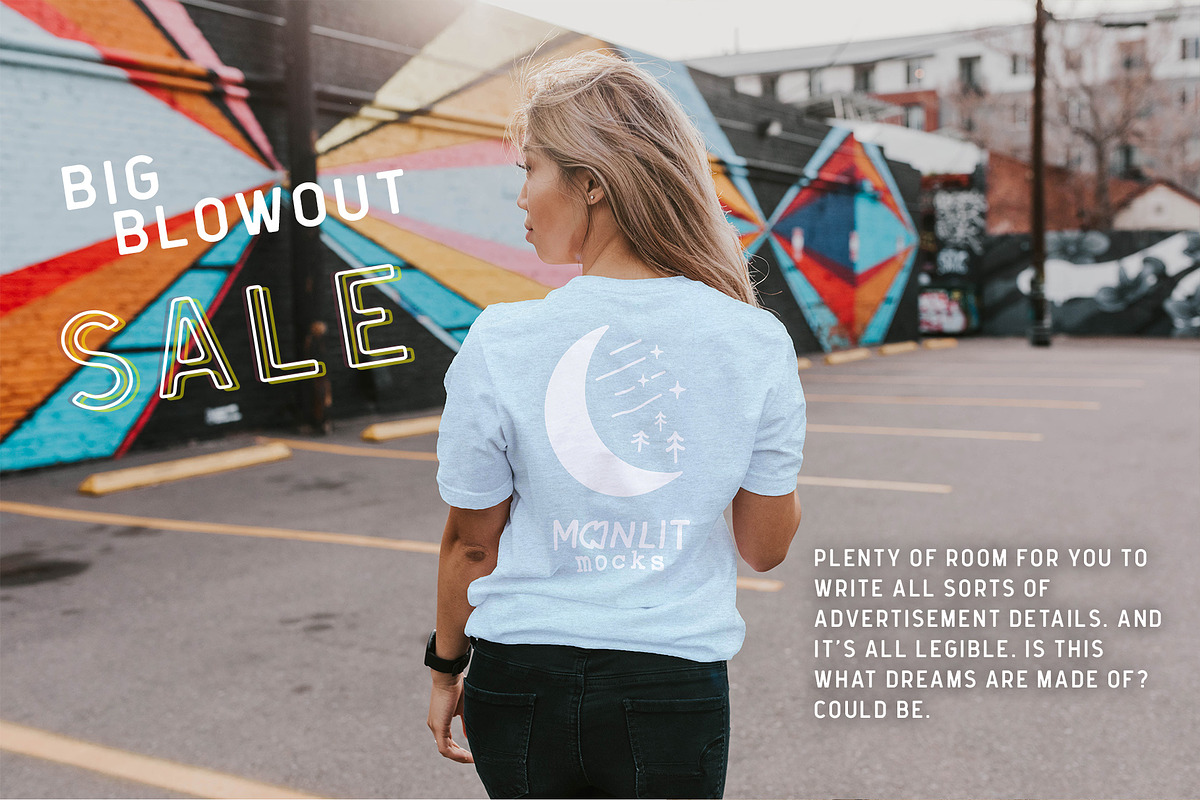 Women's Bella Canvas 3001 Back, a Shirt Mockup by Moonlit Mocks (Photo 5 of 6)