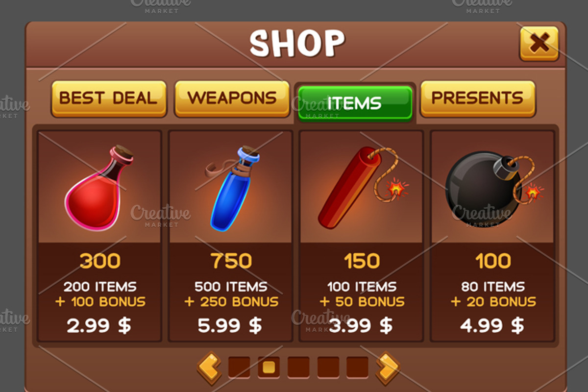 Universal Game GUI Pack, an Illustration by Saranai Store (Photo 8 of 14)