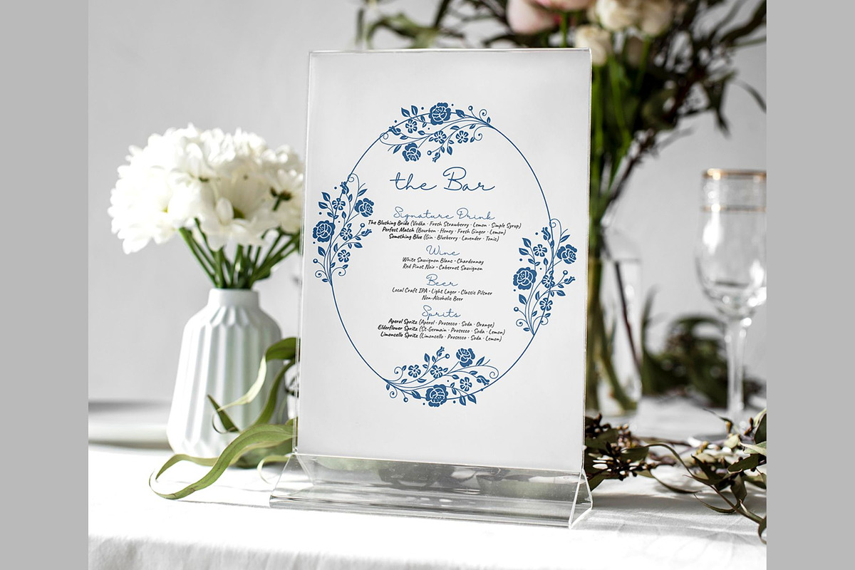 Wedding Drink Menu Template Canva, a Poster Template by GraphiCarola (Photo 8 of 8)