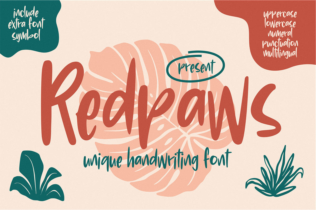 Redpaws Handwriting, a Script Font by 24Design Studios (Photo 1 of 6)