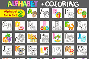 Colored alphabet + coloring pages #2, an Animal Illustration by Nataliia Toporovska (Thumbnail 4 of 4)