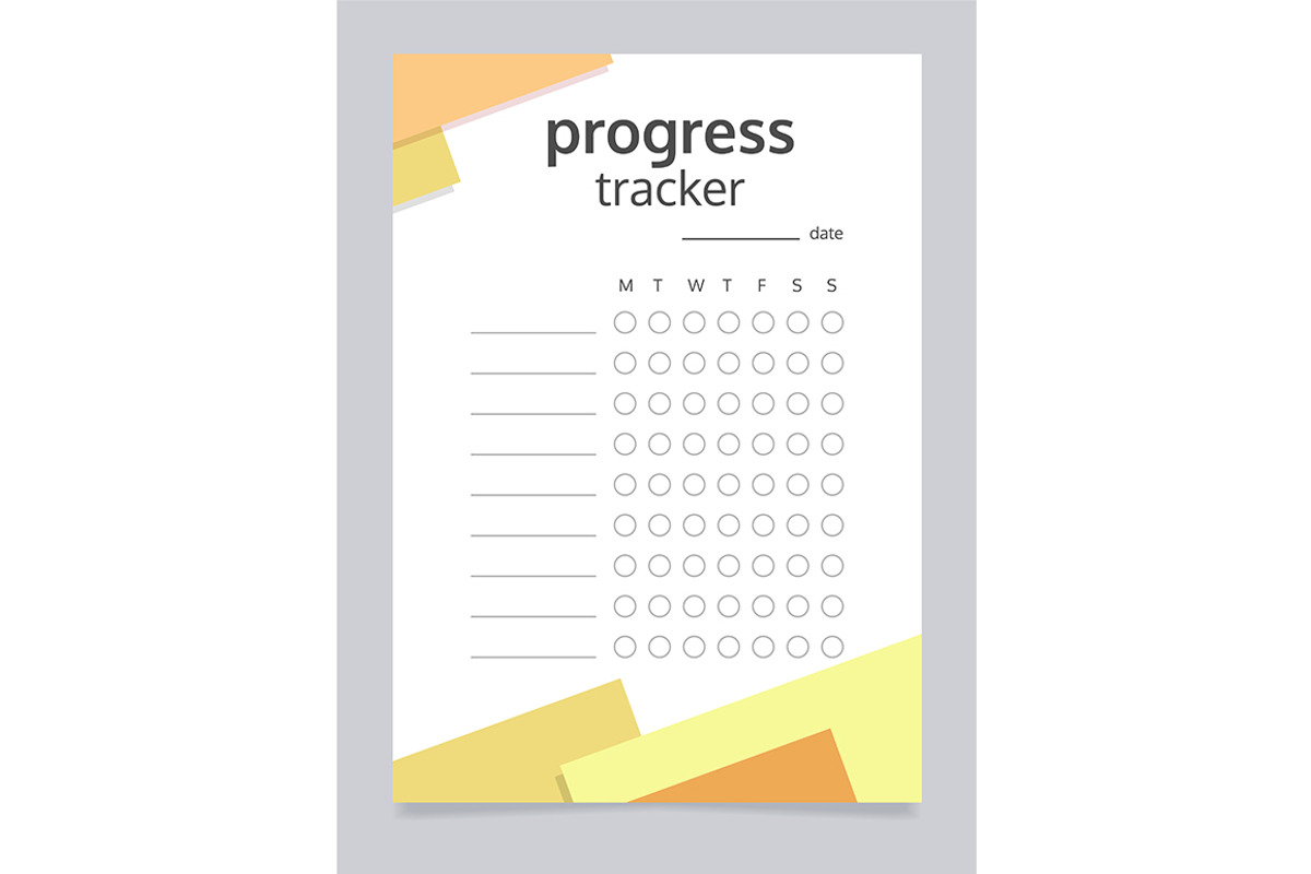 Progress tracker worksheet design, a Brochure Template by IMG Visuals
