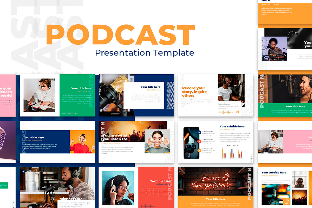Podcast Powerpoint Template, a Presentation Template by Zacomic Studios (Photo 1 of 12)
