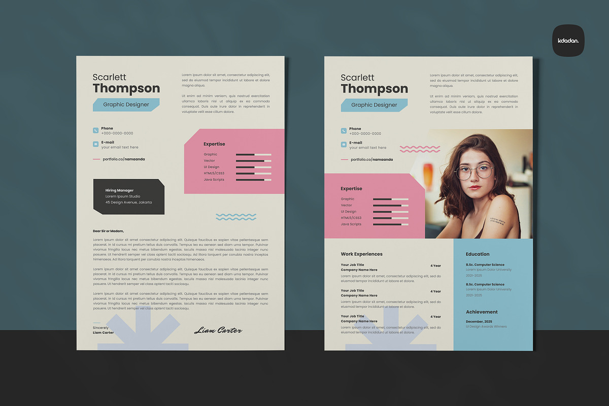 Resume/CV – Vol. 358, a Resume Template by kdadan. (Photo 2 of 2)