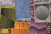 48 SWISS DESIGN VECTOR POSTERS SET, a Texture Graphic by craftlove (Thumbnail 1 of 8)