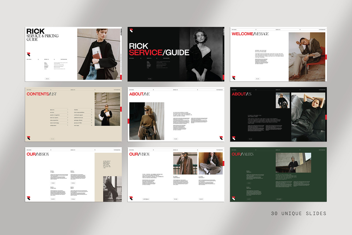 RICK | Service & Pricing Guide, a Presentation Template by Creatiya Type (Photo 7 of 11)