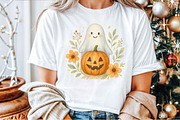 Ghost Pumpkin Floral Fall Halloween, an Illustration by Sublimation Artist (Thumbnail 6 of 9)