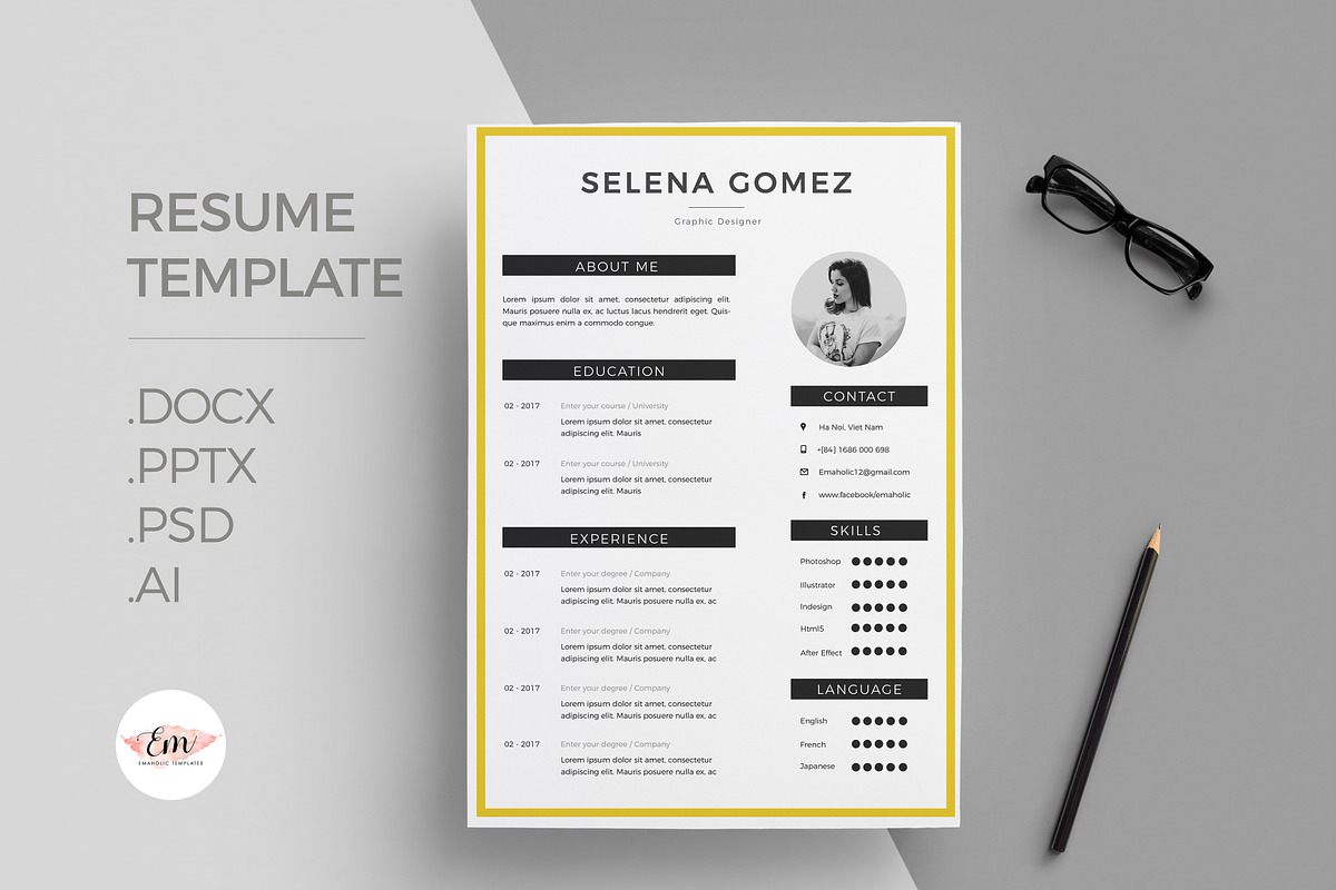 Highlight Resume Template, a Resume Template by Emaholic Template (Photo 1 of 5)