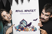 Magic Market. Vector Hallowen set, an Illustration by Tata Pilip (Thumbnail 2 of 14)