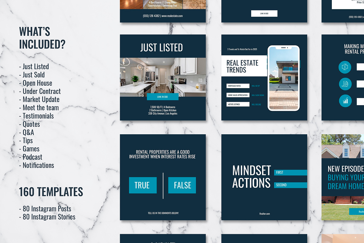 Real Estate Instagram Template Canva, a Social Media Template by Design District (Photo 5 of 39)