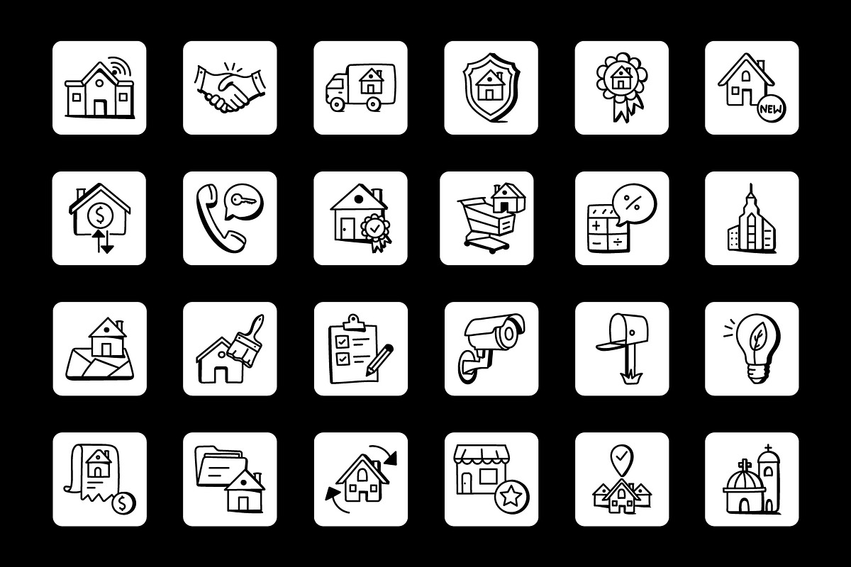 Real Estate Icons, an Outline Icon by Brickclay (Photo 7 of 9)