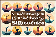 Sunset Mountain Victory Silhouette, an Object Graphic by yasushie (Thumbnail 1 of 16)