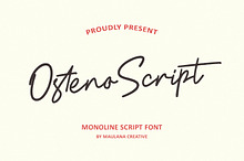 Osteno Monoline Script Font