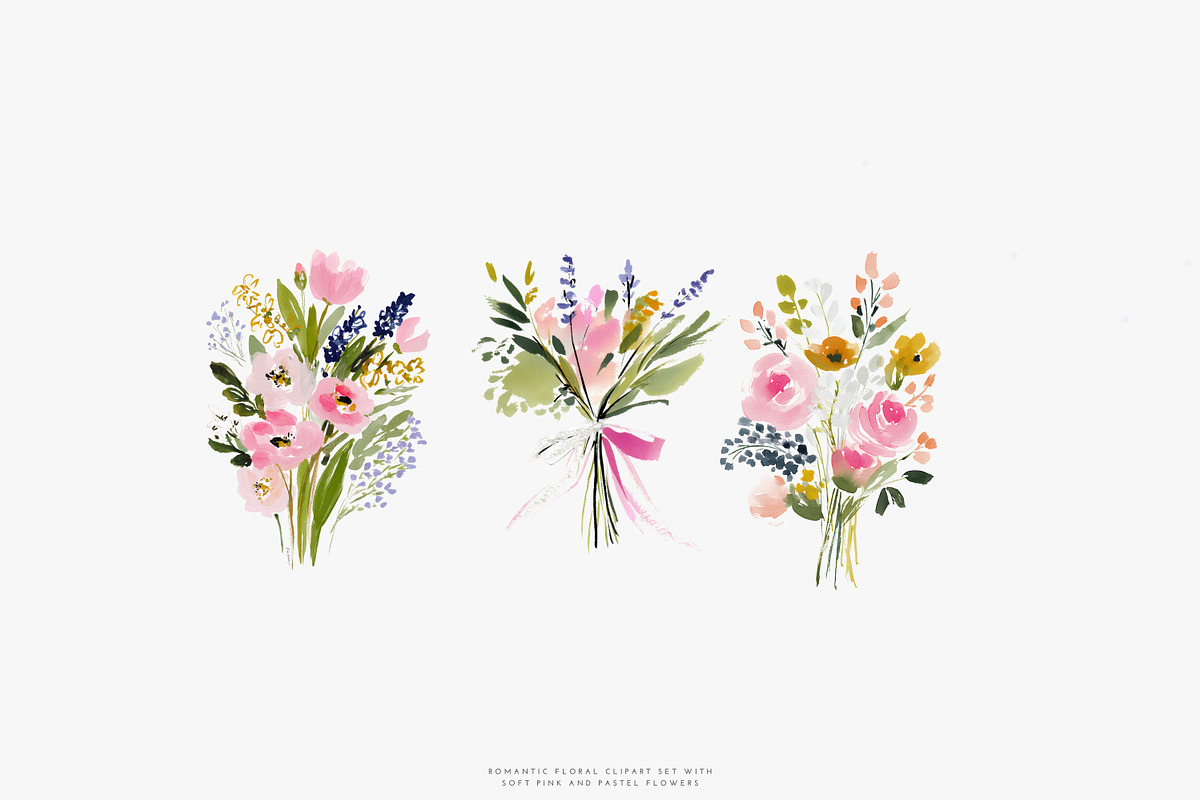 summer garden watercolor florals, a Decorative Illustration by Patishop Art (Photo 6 of 10)