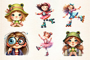 Funny Quirky Girl Clipart Funny Girl, an Illustration by DreamArtGraphic (Thumbnail 4 of 4)