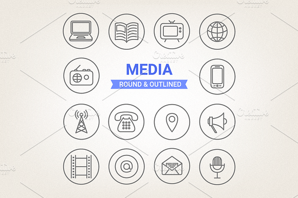 Circle media icons preview 2