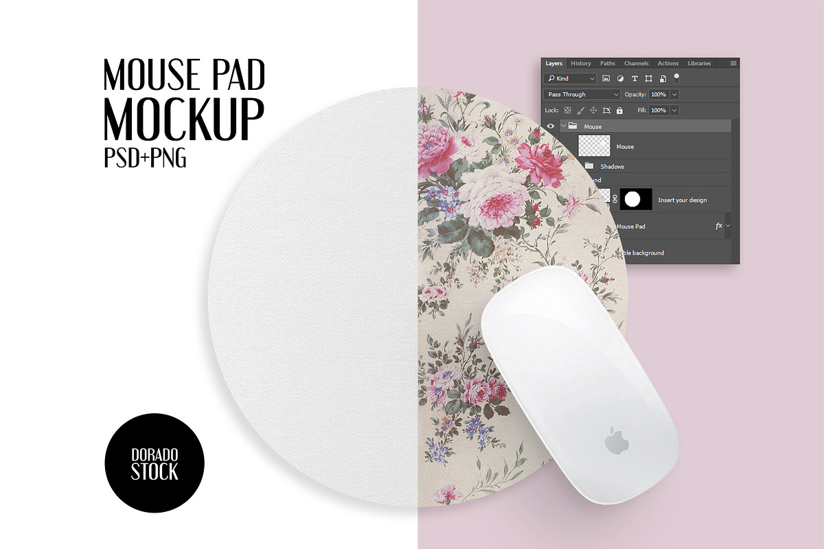 Isolated mouse pad Mockup, a Product Mockup by Dorado Stock (Photo 1 of 5)