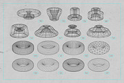 3D Wireframe Shapes | set 4, an Object Graphic by MaximGertsen (Thumbnail 2 of 7)