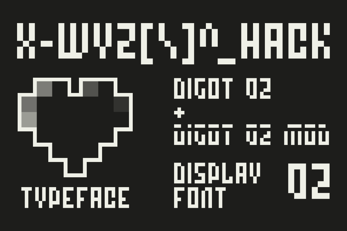 DIGOT 02 & DIGOT 02 MOD, a Font by Fontsphere (Photo 2 of 5)
