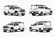 Pickup Truck Mockup 2 Service Body, a Product Mockup by Mockupix (Thumbnail 11 of 12)